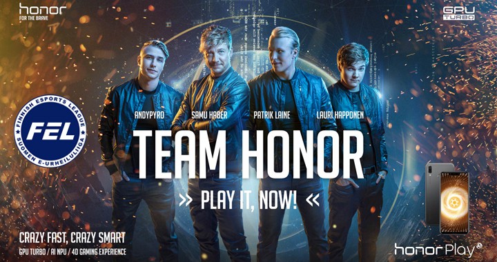 Honorista Finnish Esports Leaguen pääyhteistyökumppani!